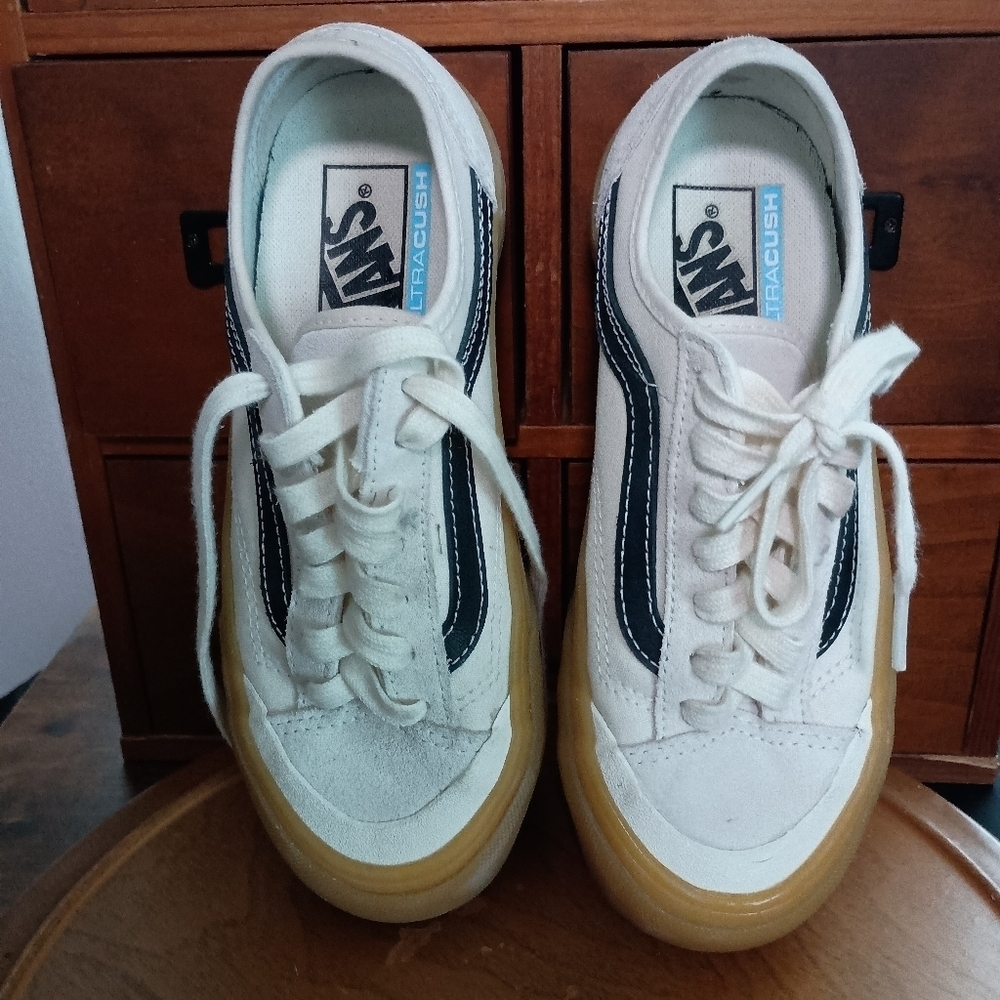 Vans White and Black Shoes
